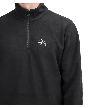 Stüssy Basic Polar Fleece Mock (Schwarz)