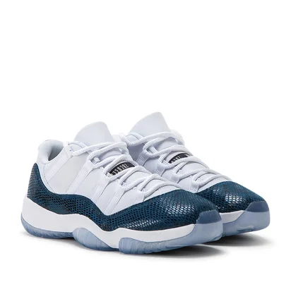 Air Jordan 11 Retro Low LE 'Blue Snakeskin' (Weiß / Blau)