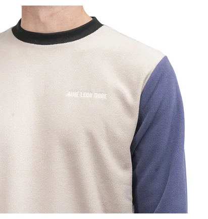 Aimé Leon Dore Color Blocked Fleece Longsleeve (Cream)