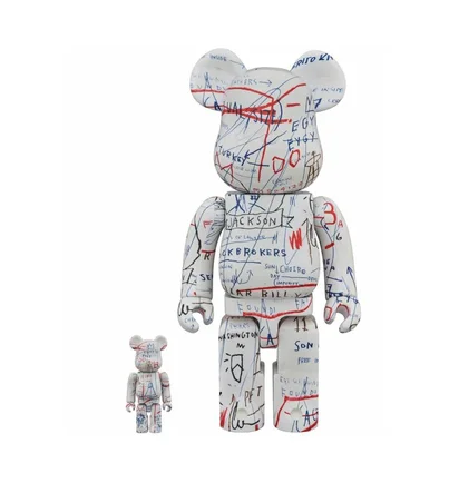 Medicom 1000% Basquiat V2 Be@rbrick Toy (Weiß)