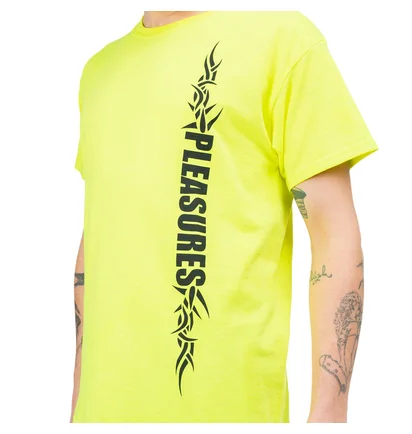 Pleasures Razor Logo T-Shirt (Neon Gelb)