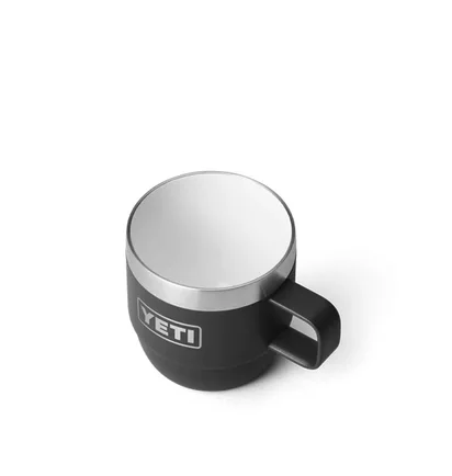 Yeti Rambler 6oz Stackable Mugs (Schwarz / Silber)