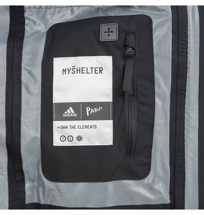 adidas Parley Myshelter Rain Jacket (Schwarz)