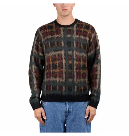 Dime Plaid Mohair Knit (Multi)