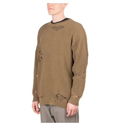 Neighborhood Savage.Crew /Ca-Knit Pullover (Khaki)