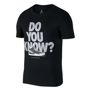 Nike Air Jordan AJ 3 'Do you know' T-Shirt (Schwarz / Grau)