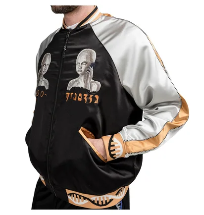 P.A.M. Team Work Reversible Satin Jacket (Schwarz / Grau)