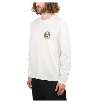 Stüssy Classic Dot Pig. Dyed Longsleeve (Weiß)