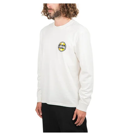Stüssy Classic Dot Pig. Dyed Longsleeve (Weiß)