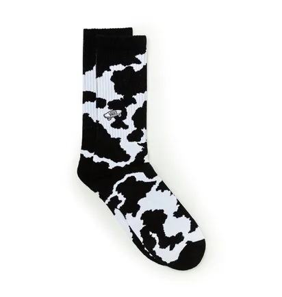 Vans Vault OG Cow Print Crew Socks (Schwarz / Weiß)