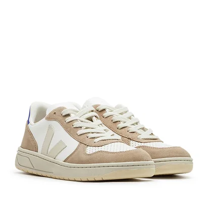 Veja V-10 Chromefree Leather (Weiß / Beige)