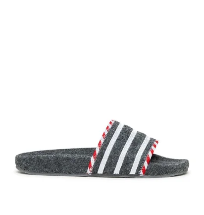 adidas Adilette (Grau / Weiß / Rot)