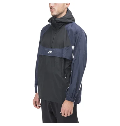 Nike Hooded Woven Jacket (Schwarz / Navy)
