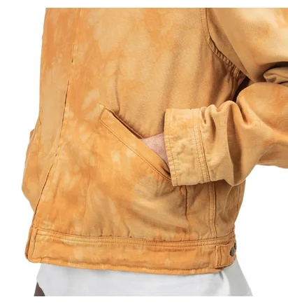 Stüssy Shearling Dyed Trucker Jacket (Orange / Braun)
