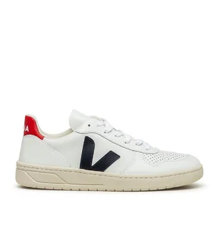 Veja V-10 Leather (Weiß / Schwarz / Rot)