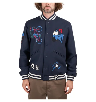 by Parra Run Sit & Bike Varsity Jacket (Navy)