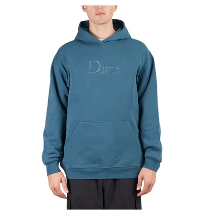 Dime Classic Embroidered Hoodie (Blau)