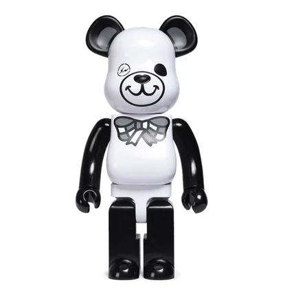 Medicom 1000% Freemasonry x Fragment Design Be@rbrick Toy (Weiß / Schwarz)