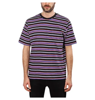 Stüssy Dennis Stripe Crew (Schwarz)