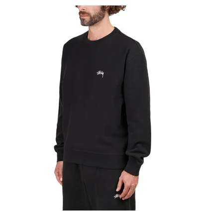 Stüssy Stock Logo Crew (Schwarz)