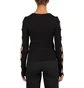 032c Unbutton Longsleeve Knit Top (Schwarz)