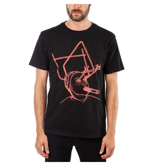 Han Kjobenhavn Casual Black Artwork T-Shirt (Schwarz / Rot)