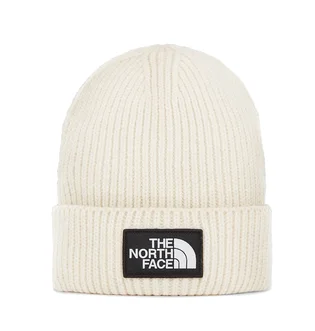 The North Face TNF Logo Box Cuffed Beanie (Weiß)