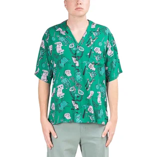 Brain Dead Caricatures Hawaiian Shirt (Grün)