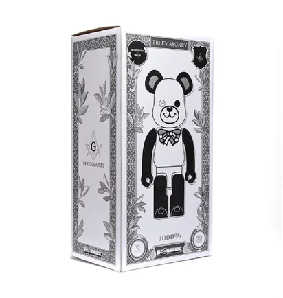 Medicom 1000% Freemasonry x Fragment Design Be@rbrick Toy (Weiß / Schwarz)