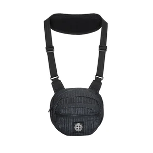 Stone Island Reflective Weave Ripstop Bumbag (Schwarz)