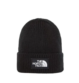 The North Face Logo Box Cuff Beanie (Schwarz)
