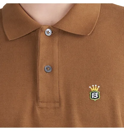 Stüssy LS Rib Polo (Hellbraun)
