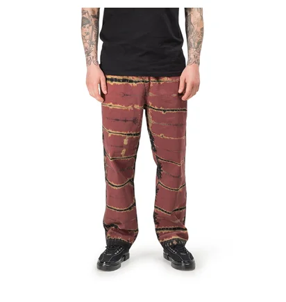 Stüssy Rip Dye Beach Pant (Rot / Schwarz)