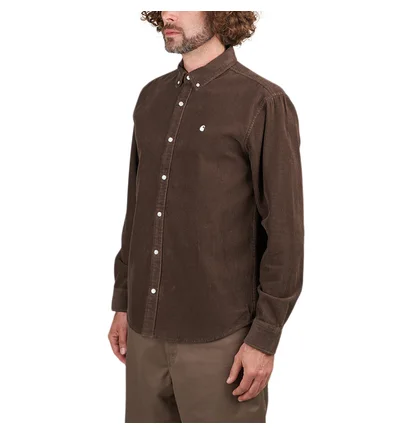 Carhartt WIP Longsleeve Madison Cord Shirt (Braun)