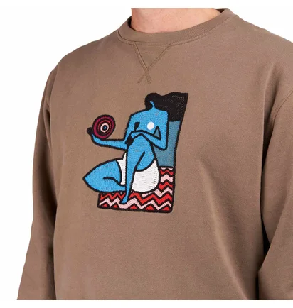 by Parra Future Visions Crew Neck Sweatshirt (Grau)
