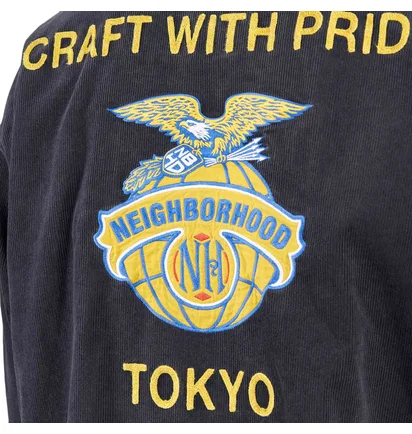 Neighborhood Washed Cord Work Jacket (Schwarz)