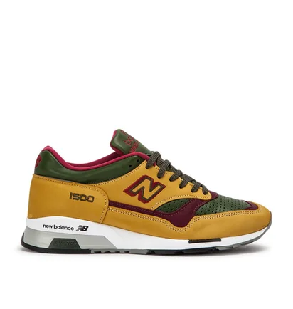 New Balance M 1500 TGB 'Made in England' (Ocker / Dunkelrot / Grün)