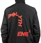 Polythene* Nylon Zipped Windbreaker (Schwarz / Rot)