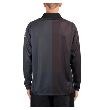 Pop Trading Company Striped Sportif Longsleeve Shirt (Schwarz)