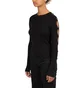 032c Unbutton Longsleeve Knit Top (Schwarz)