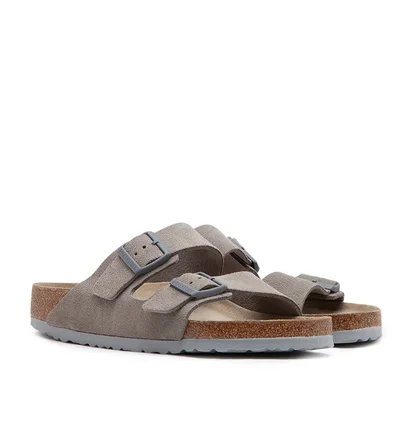 Birkenstock Arizona Soft Footbed Suede (Hellgrau)