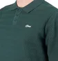 Dime Wave Cable Knit Polo (Dunkelgrün)
