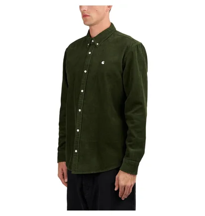 Carhartt WIP L/S Madison Cord Shirt (Dunkelgrün)