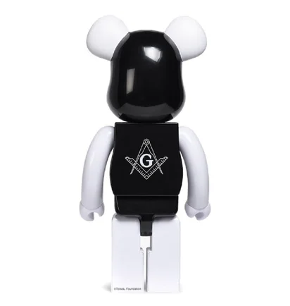 Medicom 1000% Freemasonry x Fragment Design Be@rbrick Toy (Schwarz)