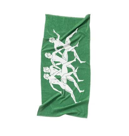 Carne Bollente Running For Love Towel (Grün / Weiß)