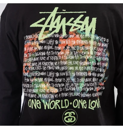 Stüssy One World L/S (Schwarz)