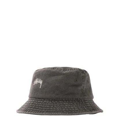 Stüssy Stock Washed Bucket Hat (Schwarz)