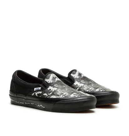 Vans Vault x Jim Goldberg UA OG Classic Slip-On LX (Schwarz)