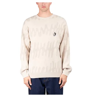 by Parra Static Stalker Knitted Pullover (Beige)