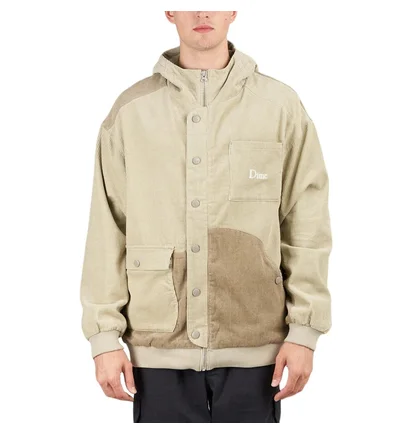 Dime Corduroy Hooded Jacket (Beige)